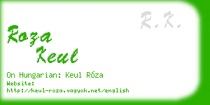 roza keul business card