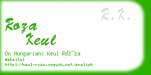 roza keul business card